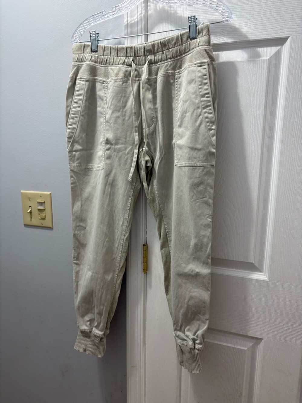 James Perse Mixed Media Pant/ Jogger Talc Size 2 (Medium) - Picture 3 of 5